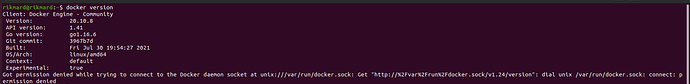 Docker permission error