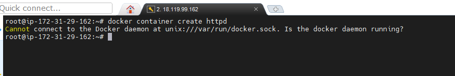 issue withe the docker
